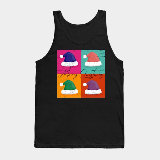 Santa Hat Tank Top by MintaApparel